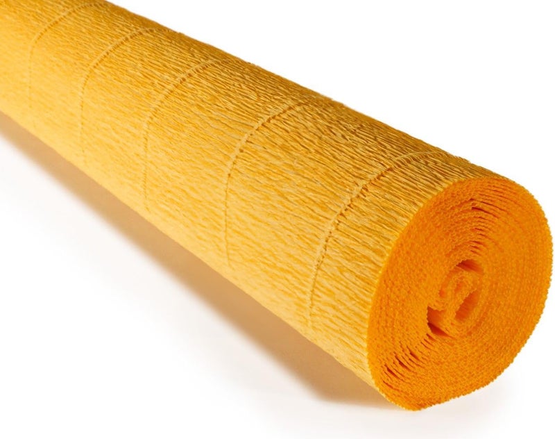 LCREATE LCREATE LCREATE Cartotecnica Rossi 140g 10 Inch Wide 8.2ft Long Italian Crepe Paper Rollfor Wedding Ceremony Various Large Festivals Decoration (Yellow（976）) - Image 1